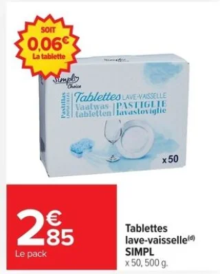 Tablettes lave-vaisselle SIMPL