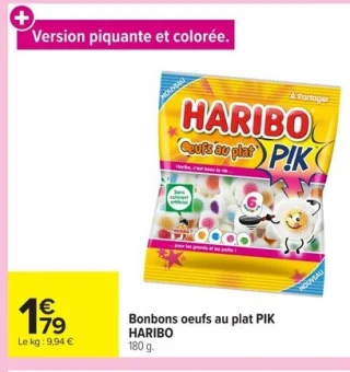 Bonbons oeufs au plat PIK HARIBO