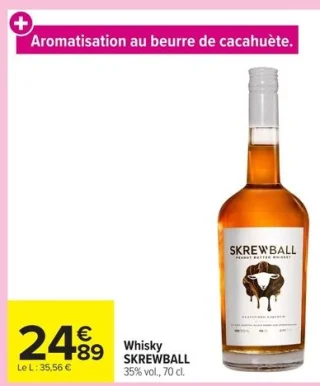 Whisky SKREWBALL 35% vol., 70 cl.