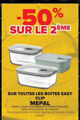 Boîtes de conservation Easy Clip Mepal