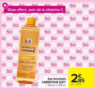 Eau micellaire CARREFOUR SOFT Vitamin C