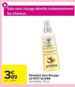 Démêlant Sans Rinçage LE PETIT OLIVIER Soin Nutrition