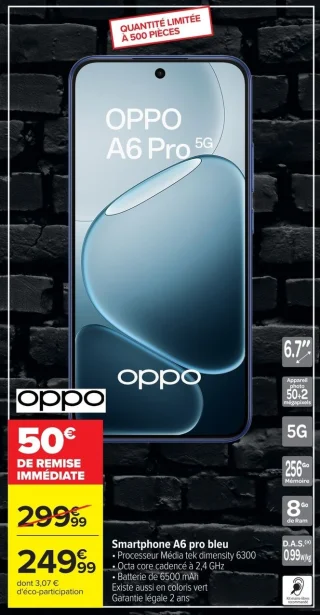 Smartphone A6 pro bleu OPPO