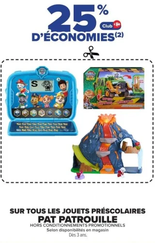 Sur tous les jouets préscolaires Pat Patrouille