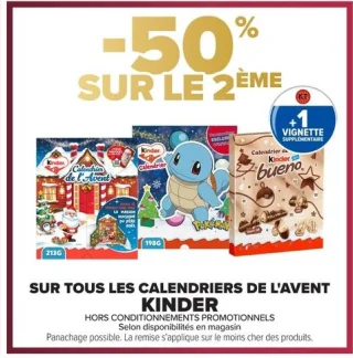 Tous les calendriers de l'avent Kinder