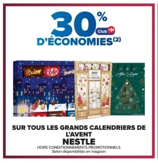 Tous les grands calendriers de l'avent Nestlé