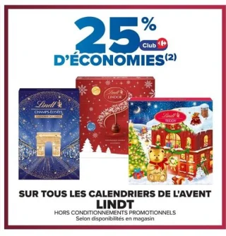 Tous les calendriers de l'avent Lindt