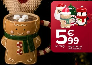 Mug 3D décoré avec couvercle