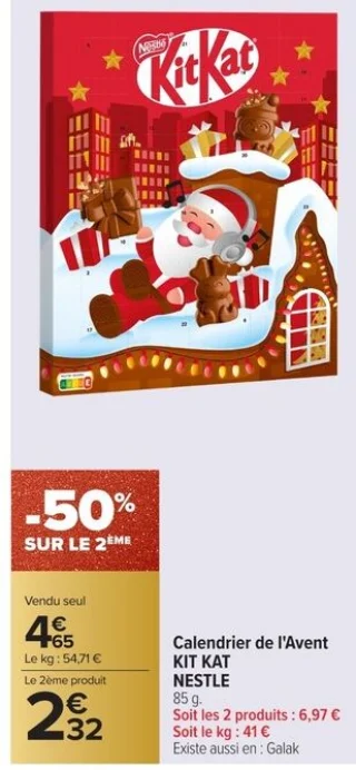 Calendrier de l'Avent KIT KAT NESTLE