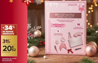 Calendrier de l'avent BRUSHWORKS Accessoires de beauté
