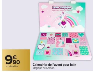 Calendrier de l'avent pour bain Magique ou Galaxie