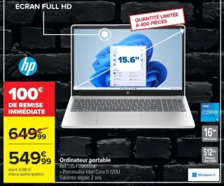 Ordinateur portable HP 15-FD0010NF 15.6"