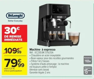 DeLonghi Machine à expresso EC230.BK STILOSA