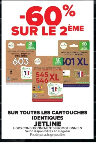 Cartouches d'encre compatibles Jetline
