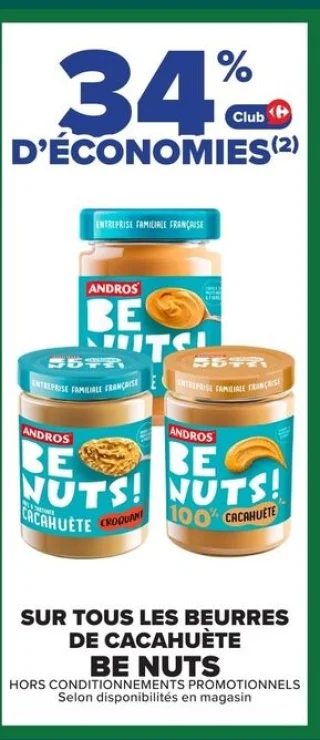 Beurre de cacahuète Andros Be Nuts