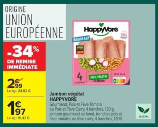 Jambon végétal HappyVore