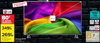 Téléviseur LED 4K LG 43NU8E 109 cm