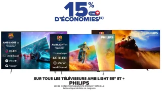 Téléviseurs Ambilight 55" et + Philips