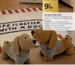 Cale porte motif chien