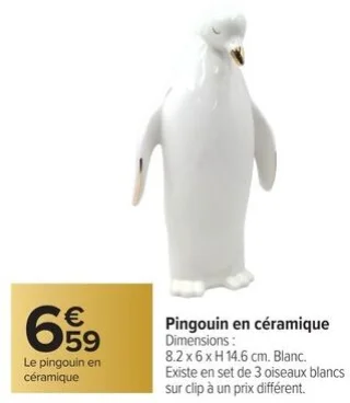 Pingouin en céramique