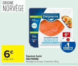 Saumon fumé DELPIERRE Norvège ou Ecosse