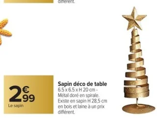 Sapin déco de table Carrefour HOME