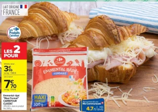 Emmental râpé "Maxi Format" CARREFOUR CLASSIC'