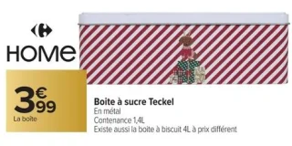 Boîte à sucre Teckel Carrefour Home