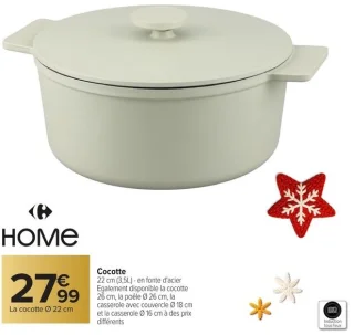 Cocotte en fonte d'acier Carrefour Home