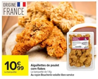 Aiguillettes de poulet corn flakes