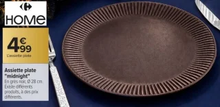 Assiette plate "midnight" HOME