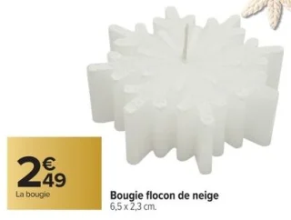 Bougie flocon de neige