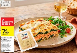 Lasagne saumon épinards Carrefour Marché