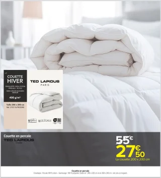 Couette en percale TED LAPIDUS