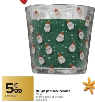 Bougie parfumée décorée