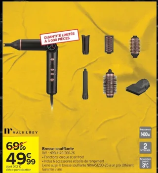 Brosse soufflante Nalk & Rey NRBLHAS1200-26