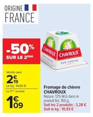 Fromage de chèvre CHAVROUX