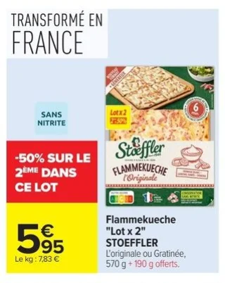 Flammekueche "Lot x 2" STOEFFLER L'Originale ou Gratinée