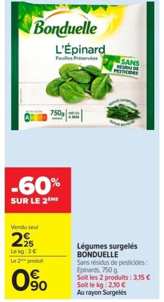 Légumes surgelés Bonduelle