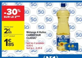 Mélange 4 Huiles CARREFOUR CLASSIC'