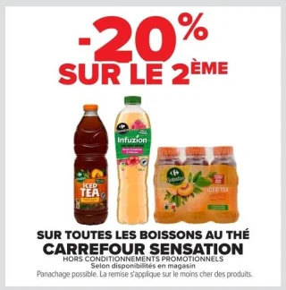 Boissons au thé Carrefour Sensation