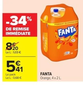 Boisson gazeuse Orange Fanta