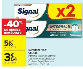 Dentifrice Signal Integral 8 Maximum Defense x2