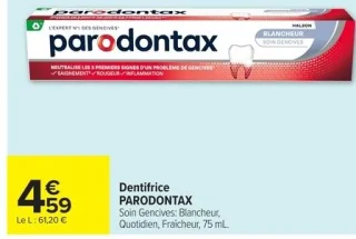 Dentifrice Soin Gencives Parodontax