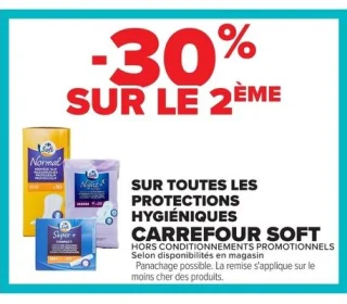 Protections hygiéniques Carrefour Soft