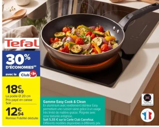 Poêle Ø 20 cm Gamme Easy Cook & Clean Tefal