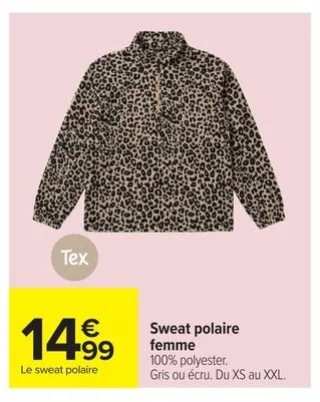 Sweat polaire femme Tex