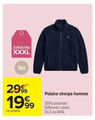 Polaire sherpa homme Tex