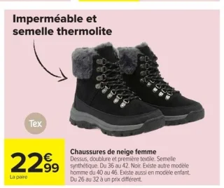 Chaussures de neige femme Tex
