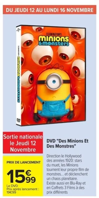DVD "Des Minions Et Des Monstres"